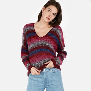 Express Color Blocked Detail Sweater